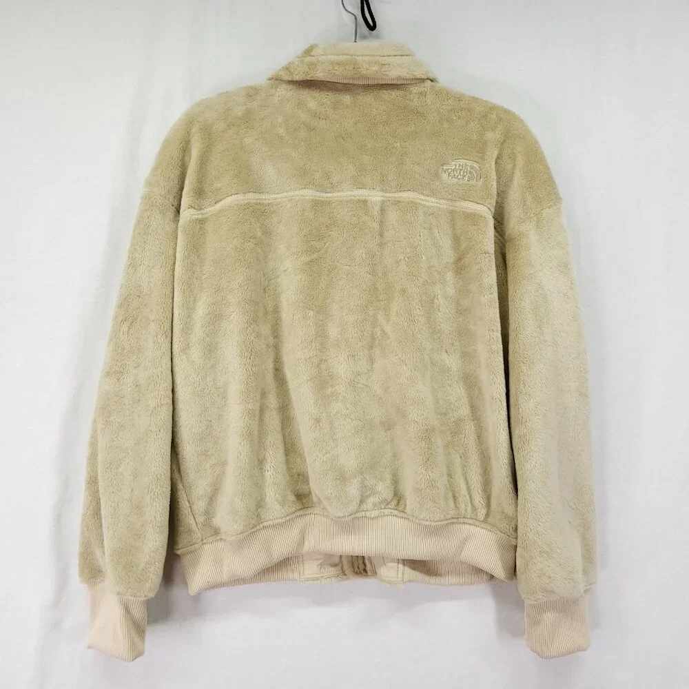 The North Face Osito Lux Jacket Women's Medium Beige Long Sleeve Full Zip - Picture 2 of 15